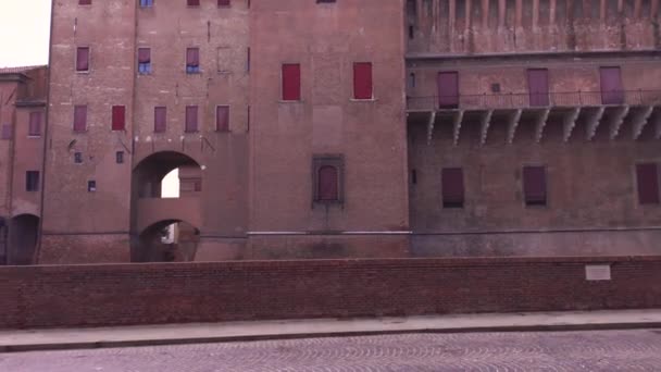 Ferrara castelo broca detalhe 11 — Vídeo de Stock