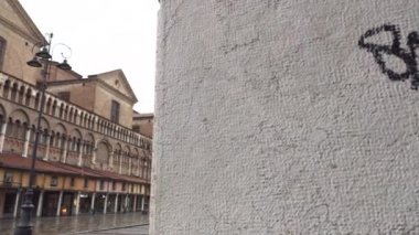 İtalya 'nın Ferrara kentindeki Trento Trieste kare manzarası