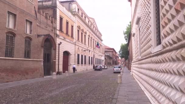 Vista do Palazzo dei Diamanti em Ferrara, Itália — Vídeo de Stock