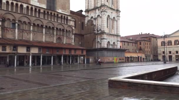 Trento Trieste vista quadrada em Ferrrara na Itália 3 — Vídeo de Stock