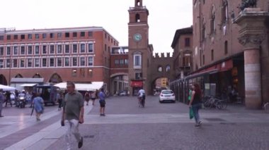 İtalya, Ferrara 'daki Piazza del Municipio