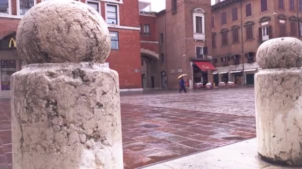 Piazza del municipio en Ferrara en Italia 3 — Vídeos de Stock