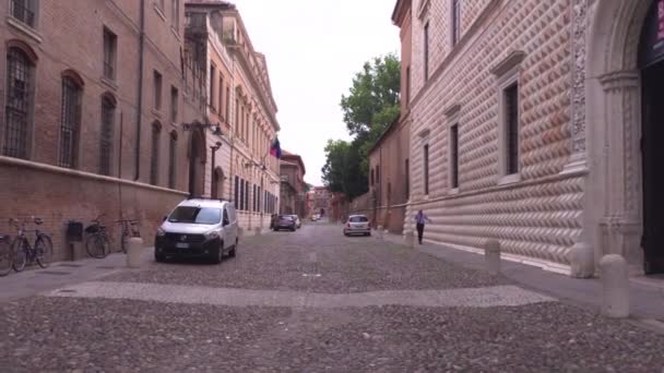 View in Time reapping of Corso Ercole in Ferrara — Stock video
