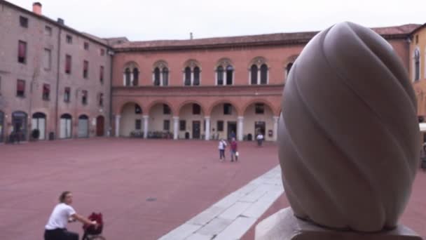 Veduta di Piazza del Municipio a Ferrara 14 — Video Stock