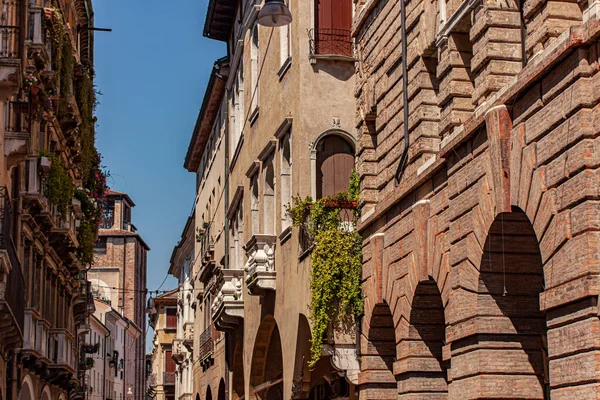 Detalle Edificio Histórico Treviso Italia Día Soleado — Foto de Stock