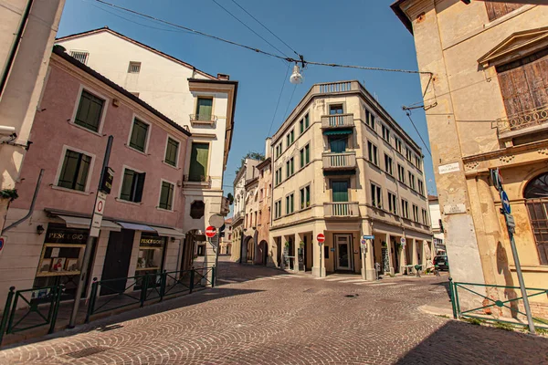 Treviso Italië August 2020 Landschap Van Gebouwen Treviso Italië — Stockfoto