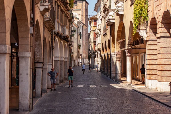 Treviso Italië August 2020 Uitzicht Calamaggiore Een Van Belangrijkste Straat — Stockfoto
