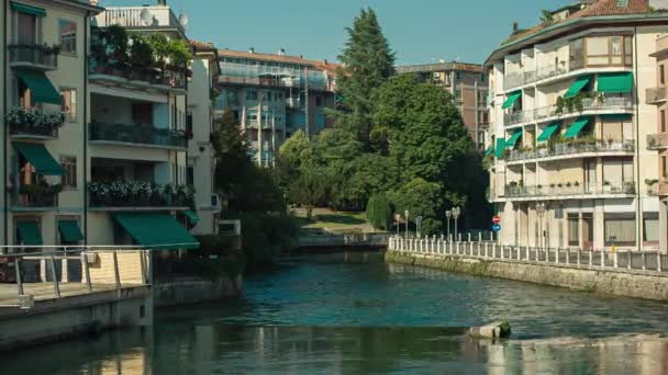 Buranelli folyó kilátás Treviso 4 — Stock videók