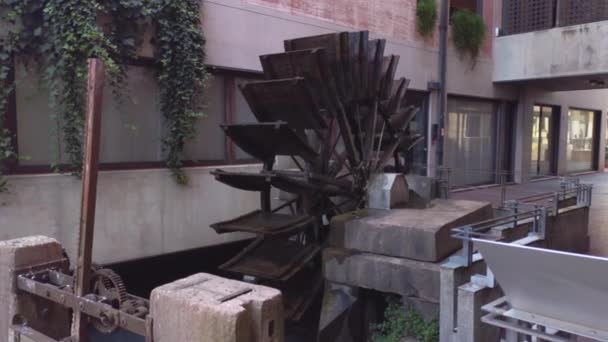 Treviso 'daki su değirmeni — Stok video