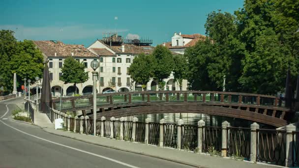 Riviera Garbialdi view in Treviso 9 — Stock Video