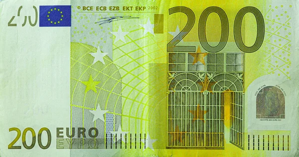 Geïsoleerde Afbeelding Van Tweehonderd Euro Biljet Oud Model Voorzijde — Stockfoto