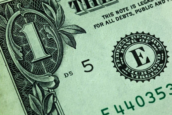 Dollarsedel Makro Detalj Framsidan — Stockfoto