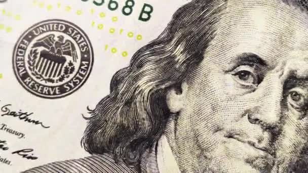 Notas de dólar detalhe 7 — Vídeo de Stock