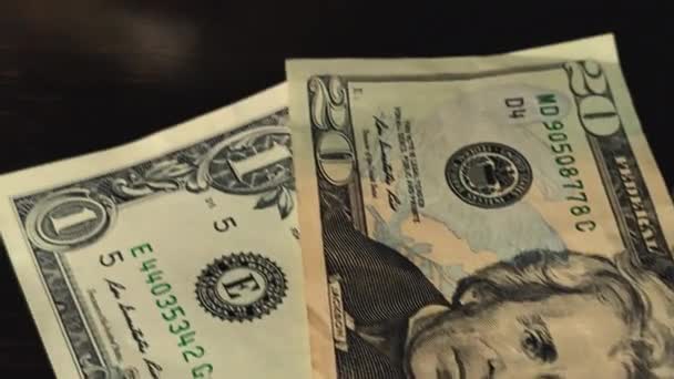 Dollar banknotes on a luxury desk 8 — Stock Video