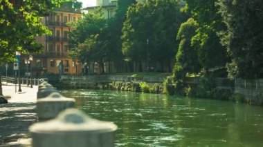 Treviso 'daki Buranelli nehir manzarası