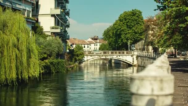 Buranelli folyó kilátás Treviso 2 — Stock videók