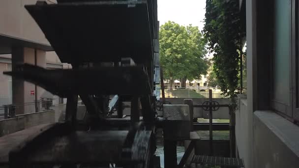 Treviso 6 'daki su değirmeni — Stok video
