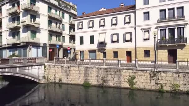 Riviéra Garbialdi kilátás a Treviso 2-ben — Stock videók