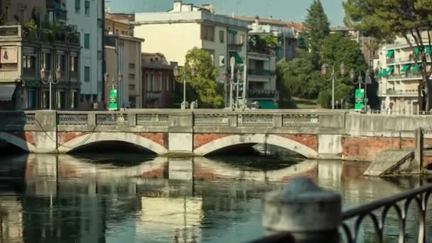 Buranelli canal landscape view in Treviso 5 — Stock Video