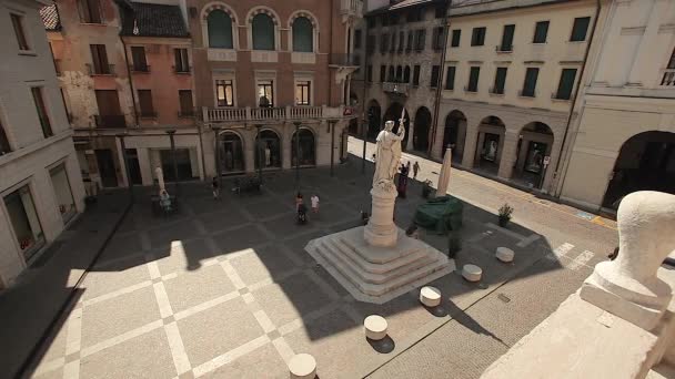 Piazza della Liberta w Treviso z góry — Wideo stockowe