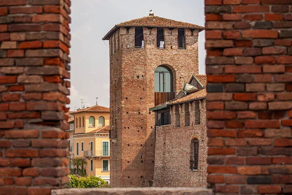 Kuzey Talya Bir Ortaçağ Kalesi Olan Verona Daki Castelvecchio Müfrezesi — Stok fotoğraf