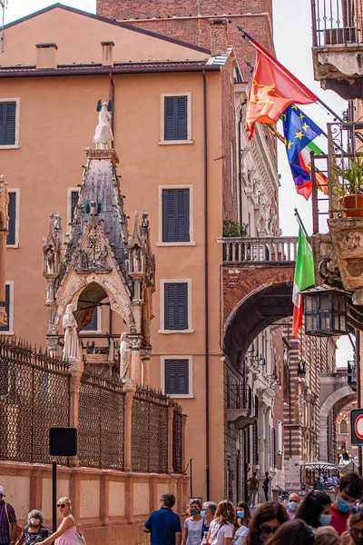 Verona Italien September 2020 Detail Des Grabes Von Arche Scaligere — Stockfoto