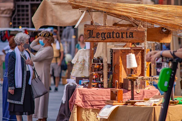 Verona Itálie Listopad 2020 Detail Středověkého Pouličního Trhu Veroně Itálii — Stock fotografie