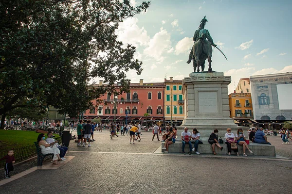 Verona Olaszország Szeptember 2020 Piazza Bra Verona Italy Sunset — Stock Fotó