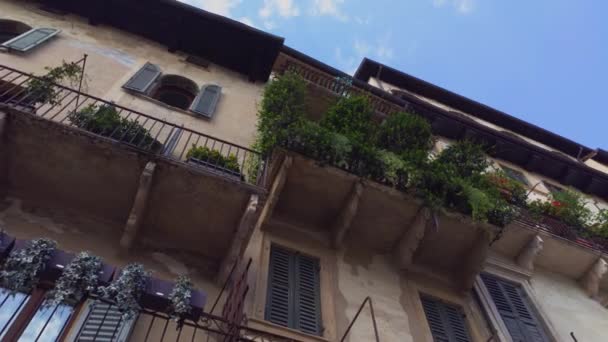 Dettaglio architettonico di edifici storici a Verona — Video Stock