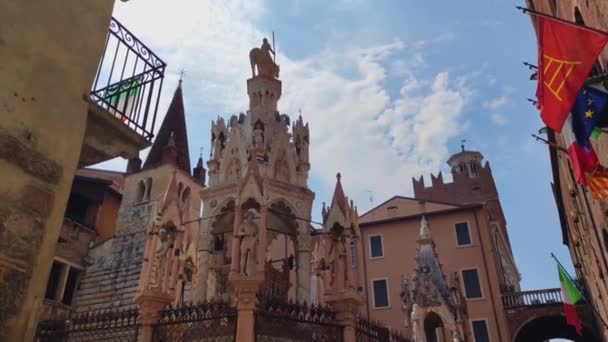 Verona, İtalya 'da Arche Scaligere, 8. — Stok video