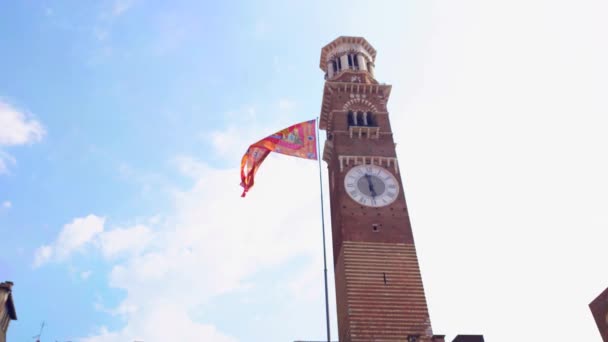 Torre Lamberti em Verona 2 — Vídeo de Stock