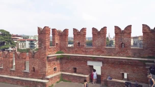 Vista do interior de Castelvecchio em Verona, Itália 9 — Vídeo de Stock