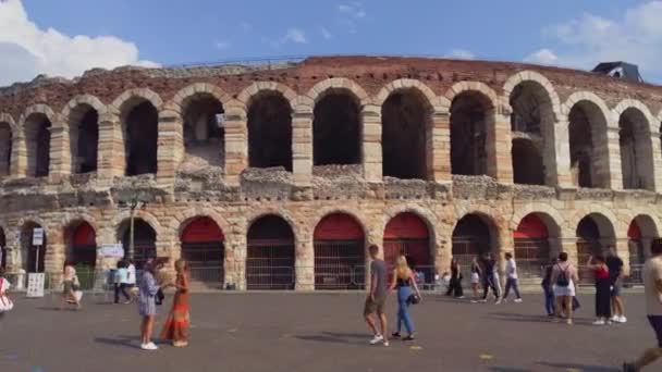 Vista da Arena de Verona na Itália 2 — Vídeo de Stock