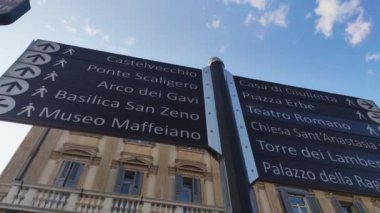 Verona 'da turistik yönler broll