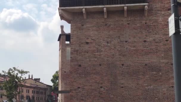 Castelvecchio detail ve Veroně — Stock video