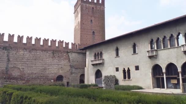 Άποψη του εσωτερικού του Castelvecchio στη Βερόνα της Ιταλίας 3 — Αρχείο Βίντεο