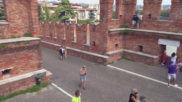 Vista do interior de Castelvecchio em Verona, Itália 8 — Vídeo de Stock