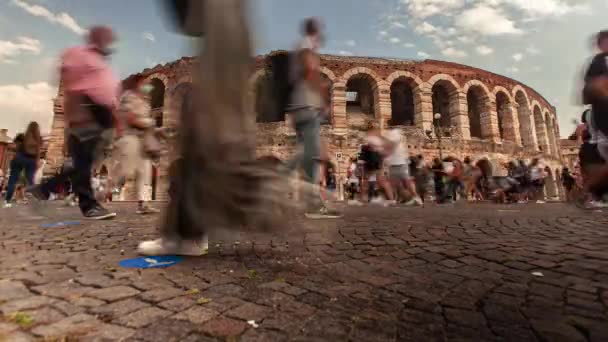 Time Lapse of view of Arena in Verona, Itália 2 — Vídeo de Stock