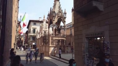 Verona, İtalya 'da Arche Scaligere Manzarası