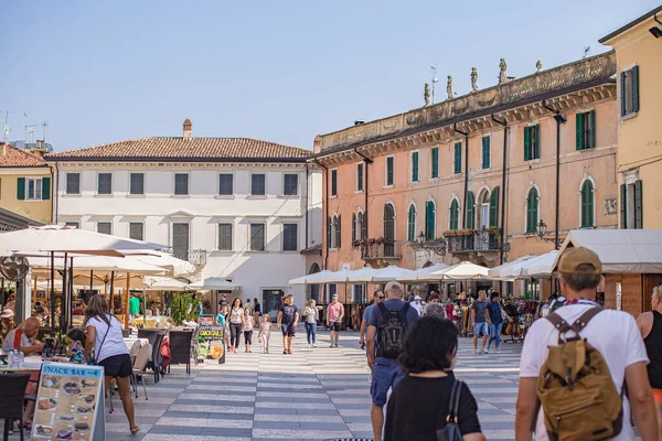 Lazise Italië September 2020 Laziseplein Italië — Stockfoto