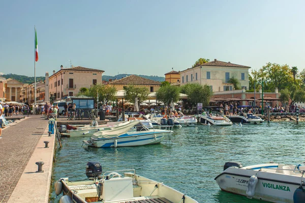 Bardolino Italië September 2020 Haven Aan Het Gardameer Van Bardolino — Stockfoto