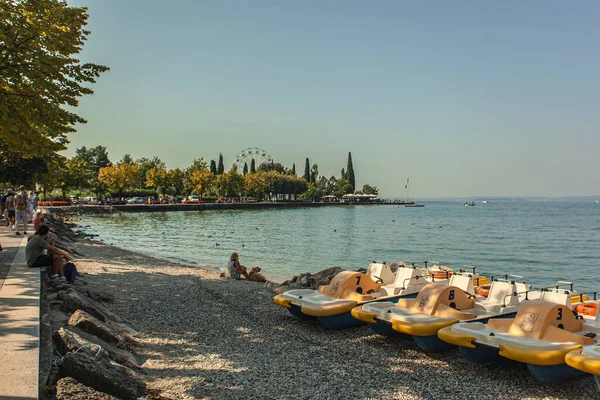 Bardolino Talya Eylül 2020 Bardolino Daki Garda Gölü Ndeki Plaj — Stok fotoğraf