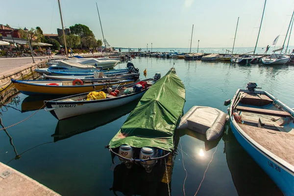 Lazise Italie Septembre 2020 Port Lazise Sur Lac Garde — Photo