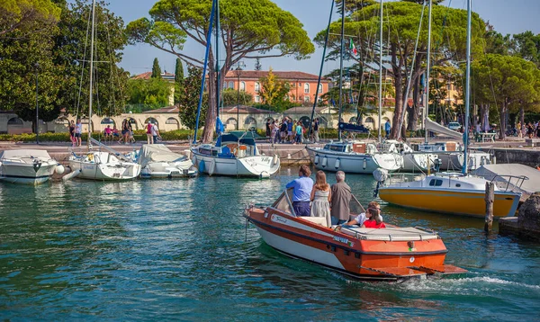 Lazise Italien September 2020 Hafen Von Lazise Gardasee — Stockfoto