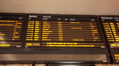 Tren varış ve kalkış tahtaları