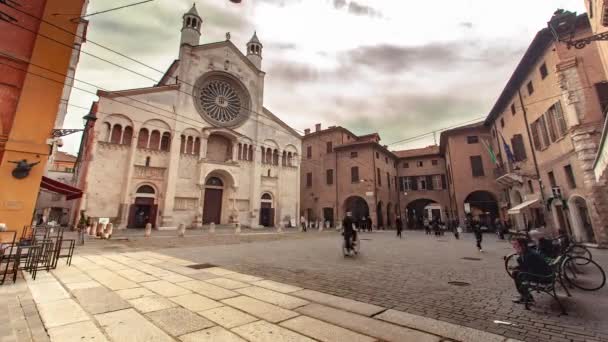 Временной дуомо Моденского собора — стоковое видео