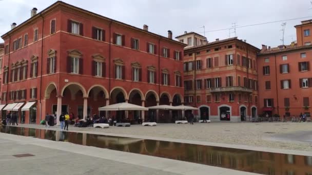Piazza Roma i Modena stad, Italien — Stockvideo