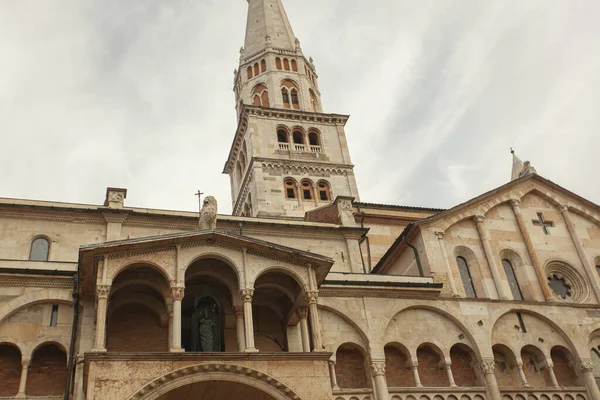 Detalj Modenas Duomo Italien Den Viktigaste Kyrkan Staden — Stockfoto