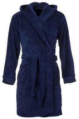 Lacivert sabah elbisesi beyaz arka plan üzerinde izole