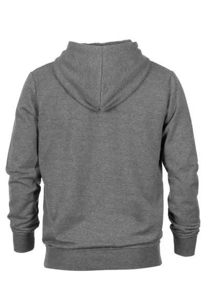 Back Grey Sweatshirt Hood Isolated White Background — Stock Photo, Image